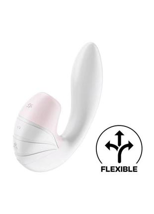 Вакуумний вібратор satisfyer supernova white, 2 положення ствола
