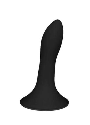 Дилдо з присоскою adrien lastic hitsens 5 black, відмінно для страпона, діаметр 2,4 см, довжина 13 с