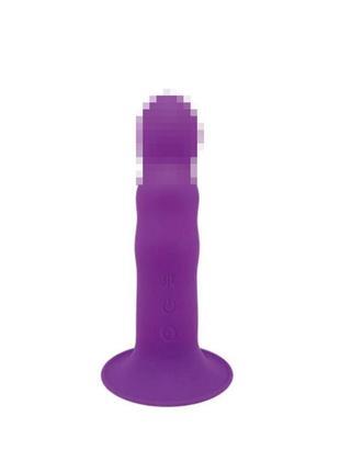 Двошаровий ділдо з вібрацією adrien lastic hitsens 3 purple, відмінно для страпона, діаметр 4 см, до
