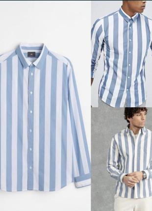 Мужская рубашка в полоску, l