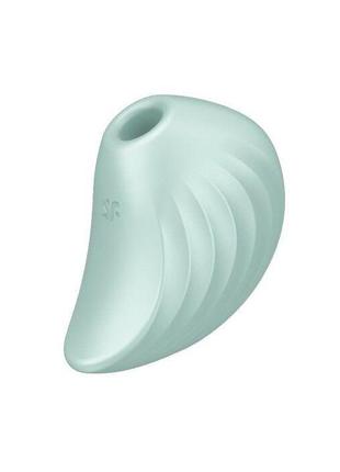 Вакуумный клиторальный стимулятор с вибрацией satisfyer pearl diver mint