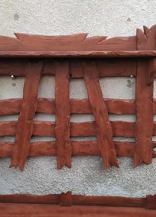 Прихожая деревянная под старину №2( вешалка, полка для обуви )