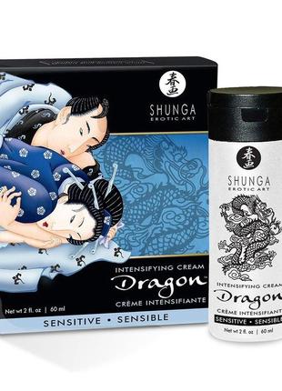 Стимулирующий крем для пар shunga shunga dragon cream sensitive (60 мл) более нежный эффект