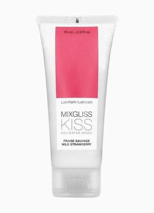 Лубрикант на водной основе mixgliss kiss wild strawberry  (70 мл) дикая клубничка