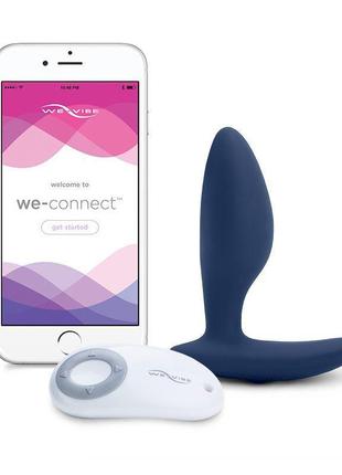 Анальная смарт-вибропробка we-vibe ditto moonlight blue с пультом ду
