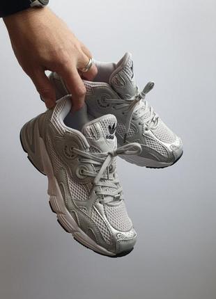 Кожаные кроссовки adidas weekend astir grey