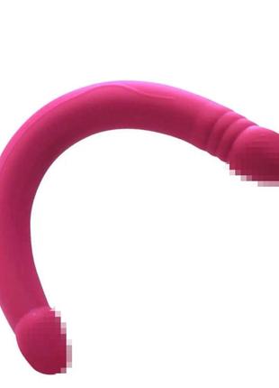 Фалоімітатор двосторонній dorcel real double do magenta, діаметр 4 см, довжина 42 см