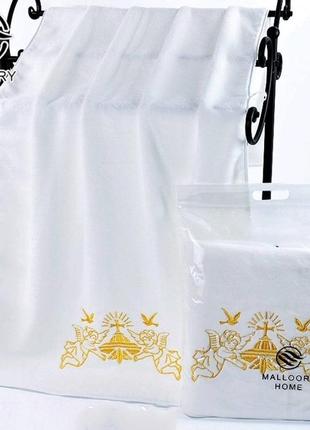 Крыжма из микрофибры вышита золотом и серебром