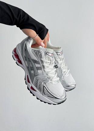 Женские кроссовки asics gel kayano 14 'pure silver red'