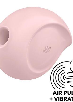 Вакуумный клиторальный стимулятор с вибрацией satisfyer sugar rush rose