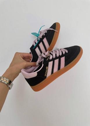 Адідас срешл кеди замша adidas spezial "black / pink" casual