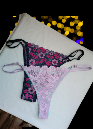 Сет из кружевные трусики 2 пары на регуляторах