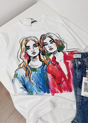 Футболка женская белая от zara, зара6 фото