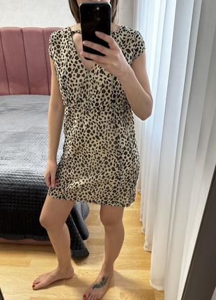 Платье леопард из шифона
