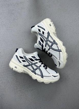 Ассикс гел кроссовки asics gel-venture 6 cream white blue3 фото