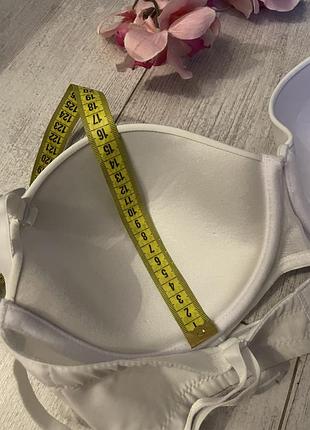 Гладкий білий бюстгальтер балконет без пуш-ап 85с