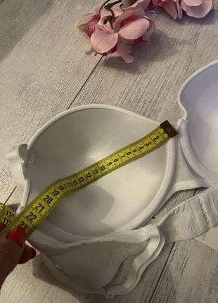 Гладкий білий бюстгальтер балконет без пуш-ап 85с