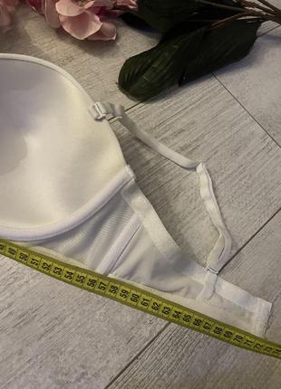 Гладкий білий бюстгальтер балконет без пуш-ап 85с