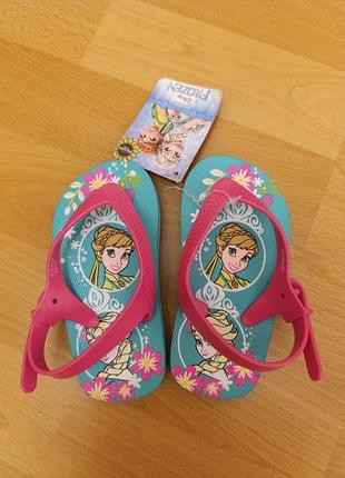 Босоніжки сандалі в'єтнамки сланці шльопки disney frozen