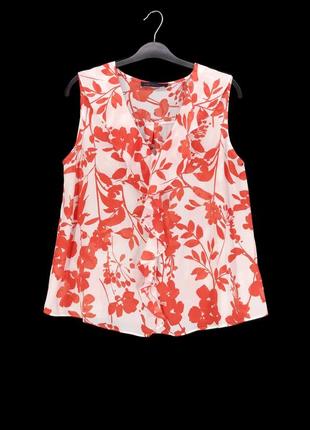 Блузка с рюшами "marks & spencer" с цветочным принтом, uk12/eur40.