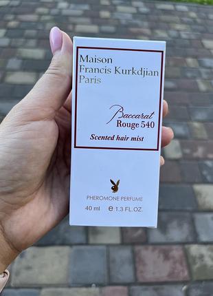 Парфюмированная вода maison francis kurkdjian baccarat rouge 540 scented hair mist pheromone parfum унисекс 40 мл