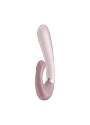 Смарт вибратор-кролик с подогревом satisfyer heat wave mauve