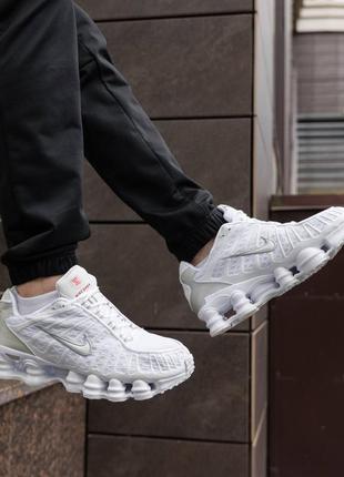 Кросівки чоловічі, nike shox tl white2 фото