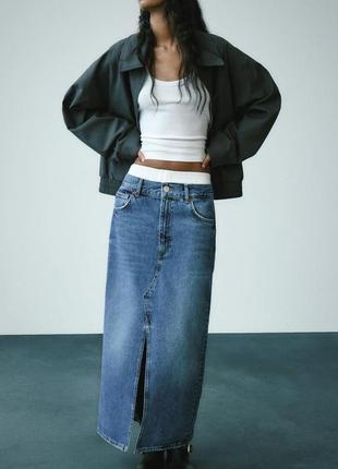 Джинсовая юбка zara