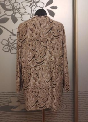 Брендовая трикотажная вискозная блуза лонгслив большого размера батал7 фото