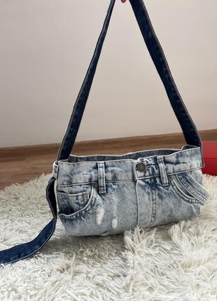 Сумка багет на плече zara
