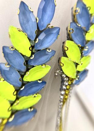 Париотические брошки колоски, брошки ручной работы, украинская брошка колошек, летняя...