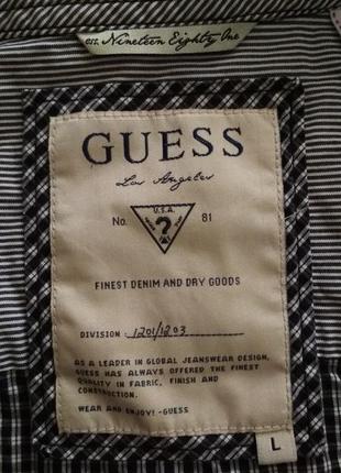 Мужская рубашка сорочка guess (l-xl) оригинал редкая модель7 фото