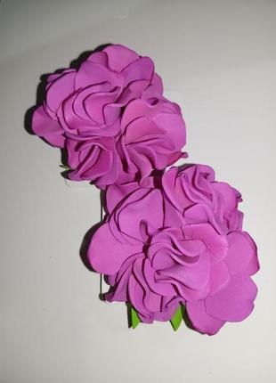 Резинка,резинка для волос, цветы, цветы-гортензии из фоамирана, ручная работа. handmade