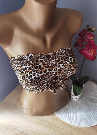 Брендовый кружевной топ бандо размера l