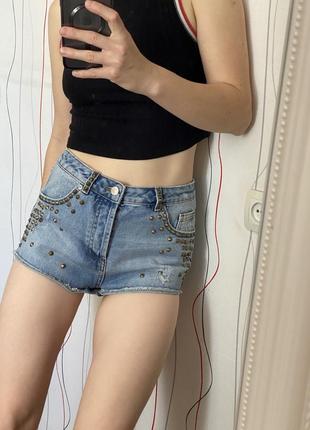 Шорты джинсовые короткие