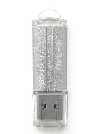 Флеш-накопичувач usb3.0 64gb hi-rali corsair series silver (hi-64gb3corsl)