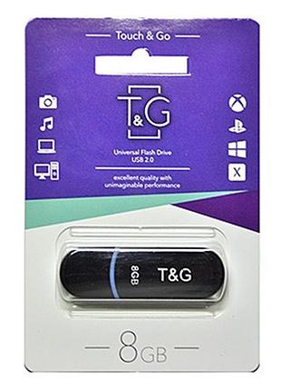 Флеш-накопичувач usb 8gb t&g 012 classic series black (tg012-8gbbk)