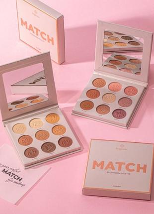 Палетка тіней для повік bogenia match eyeshadow palette, 9 кольорів, 14.4 г1 фото