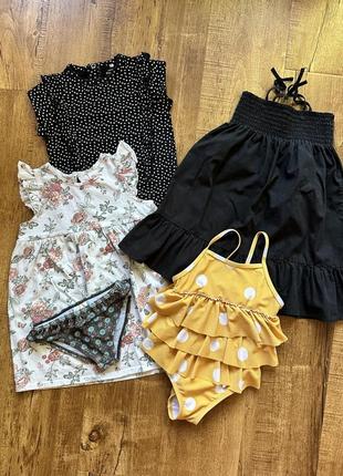 Набор летней одежды на девочку год-полупора.