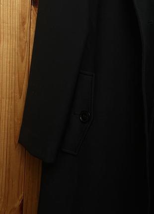 Довге чорне пряме пальто6 фото