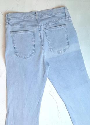 🎁1+1=3 стильні блакитні джинси кльош зі стрілками висока посадка denim co, розмір 50 - 528 фото