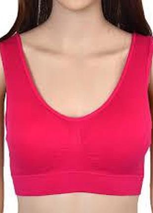 Топ бесшовный бюстгальтер air bra красный m, l, xl, 2xl, 3xl