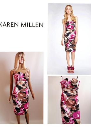 Шикарного бренду сукня по фігурі у квітковий принт karen millen
