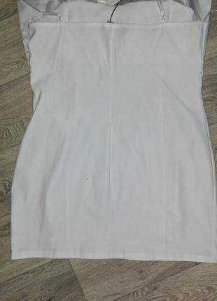 Сукня коротка біла з бантом, розмір 56
