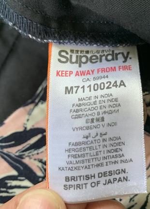 Чоловічі лляні бавовняні шорти з гавайським принтом superdry chino9 фото