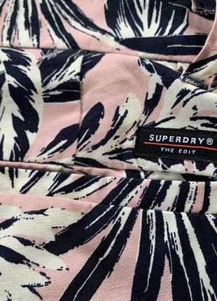 Мужские льняные хлопковые шорты с гавайским принтом superdry chino6 фото