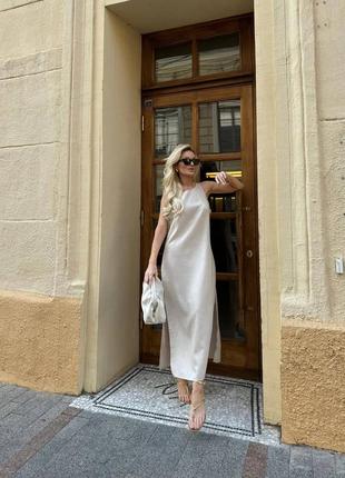 Жіноча лляна сукня сарафан кольори