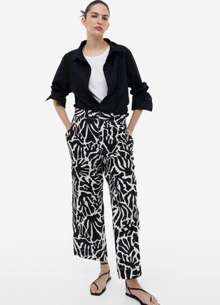 Льняные брюки h&m