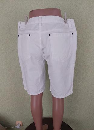 Белые джинсовые шорты бермуды мужские шорты чинос коттон