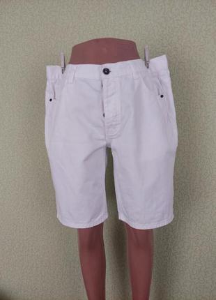 Белые джинсовые шорты бермуды мужские шорты чинос коттон